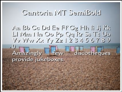 Example font Cantoria #1