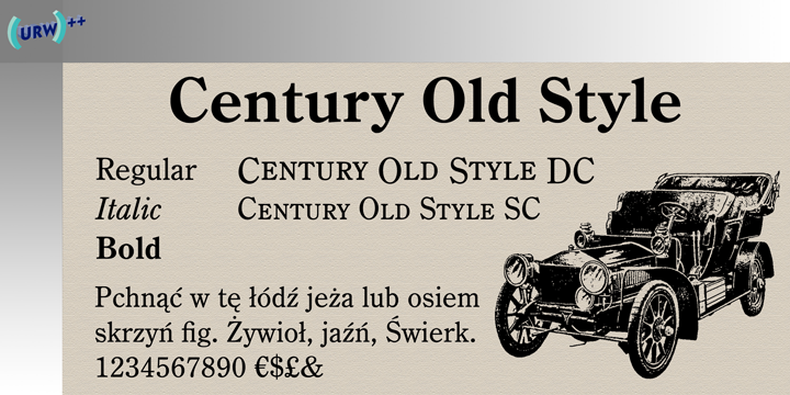 Example font Century Old Style #1