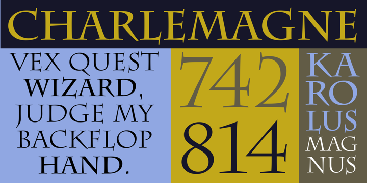 Example font Charlemagne #1
