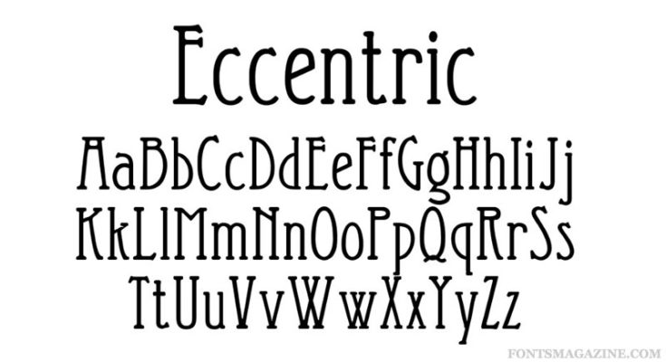 Example font Eccentric #1