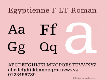 Example font Egyptienne F #1