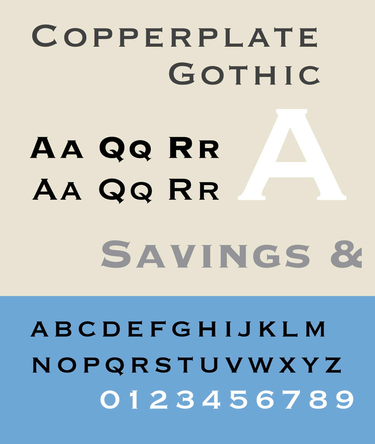 Example font Copperplate Gothic #1