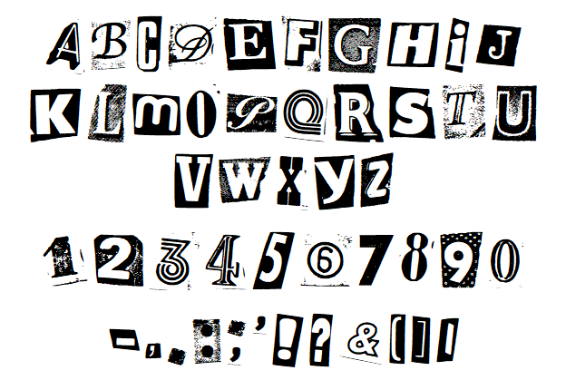 Example font Cutout #1