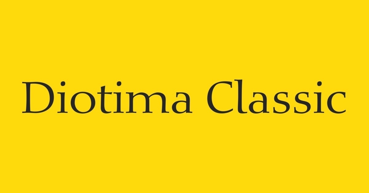 Example font Diotima #1