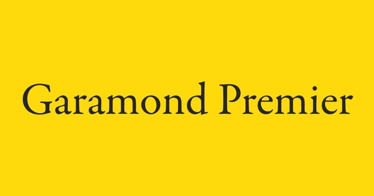 Example font Garamond Premier Pro #1