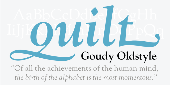 Example font Goudy Oldstyle #1