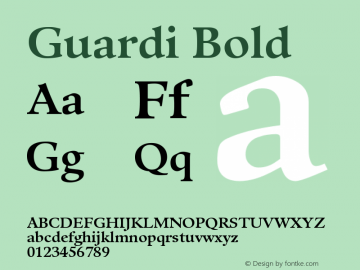 Example font Guardi #1