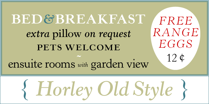 Example font Horley Old Style #1