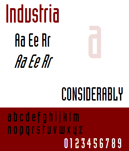 Example font Industria #1