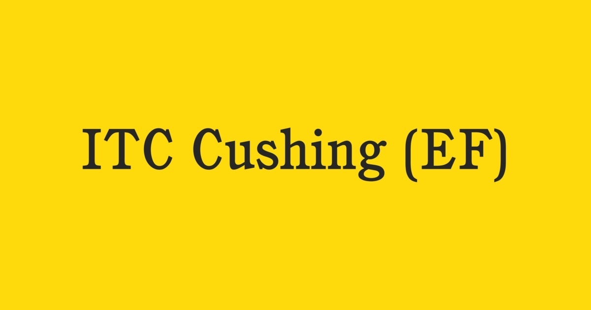 Example font ITC Cushing #1