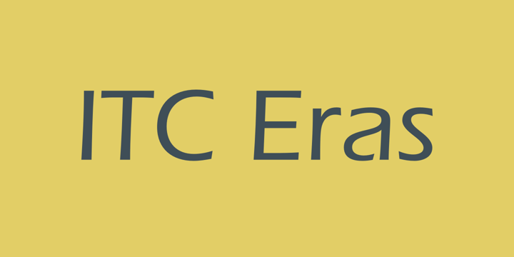 Example font ITC Eras #1