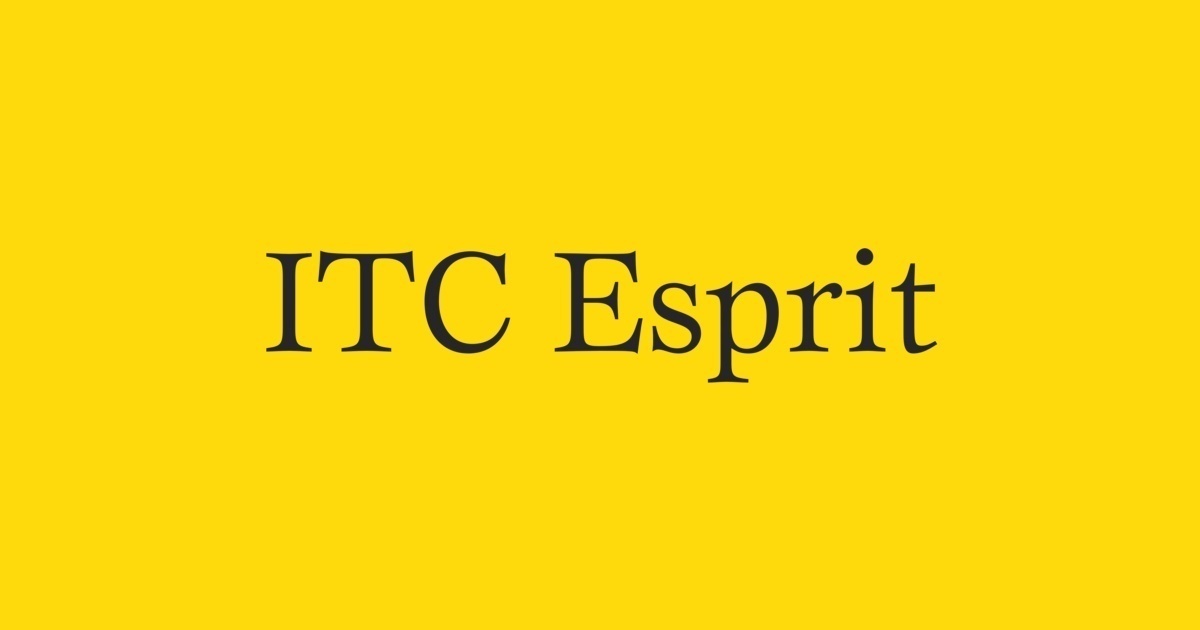 Example font ITC Esprit #1