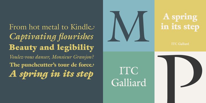 Example font ITC Galliard #1