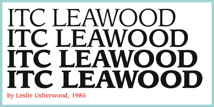 Example font ITC Leawood #1