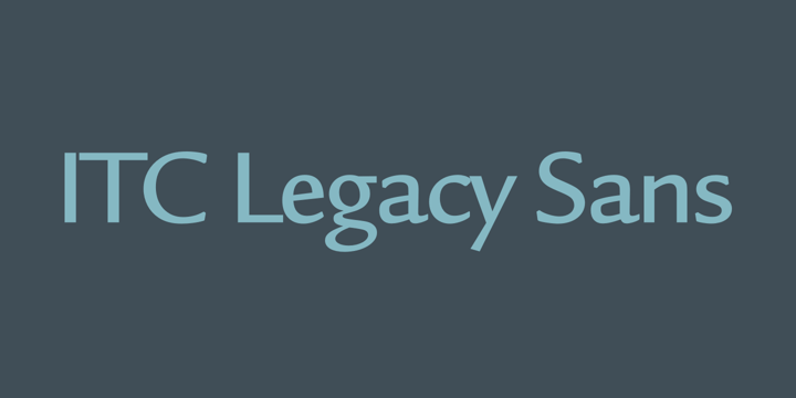 Example font ITC Legacy Sans #1