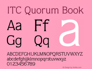 Example font ITC Quorum #1