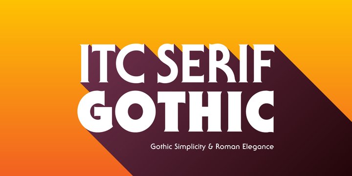 Example font ITC Serif Gothic #1