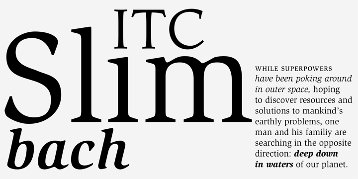 Example font ITC Slimbach #1
