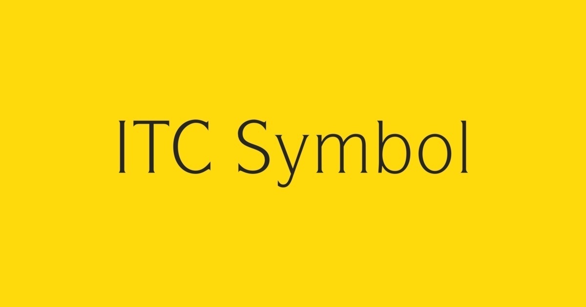 Example font ITC Symbol #1