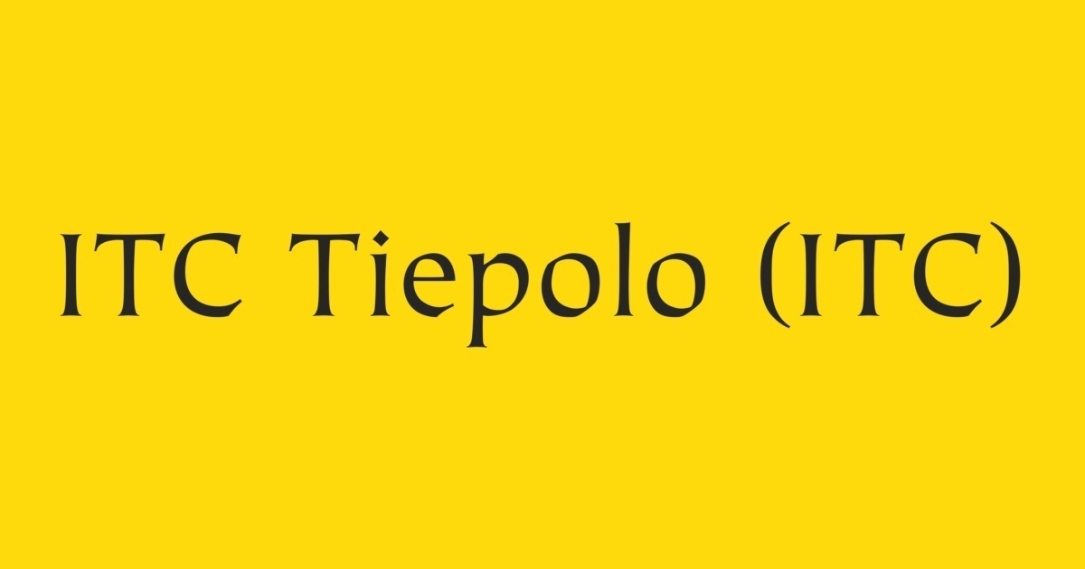 ITC Tiepolo Font