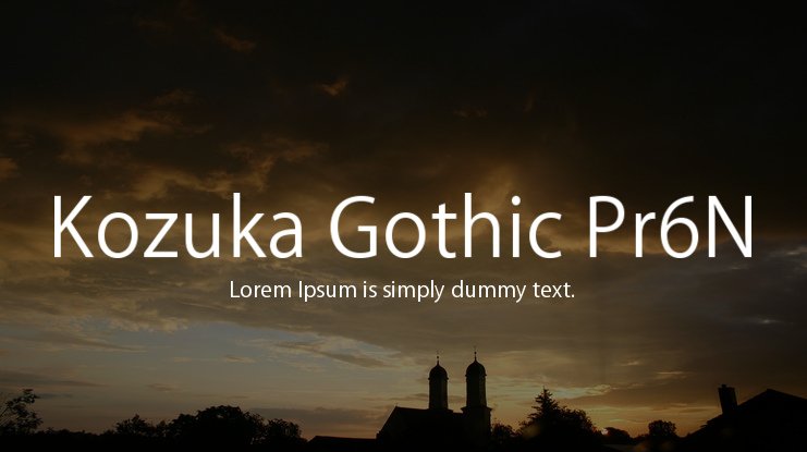 Kozuka Gothic Pr6N Font