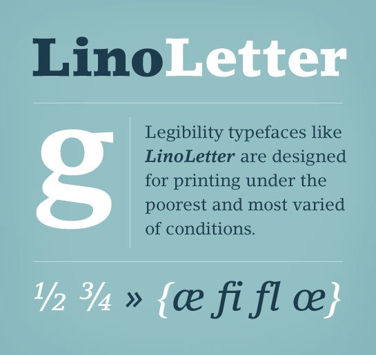 Example font Lino Letter #1
