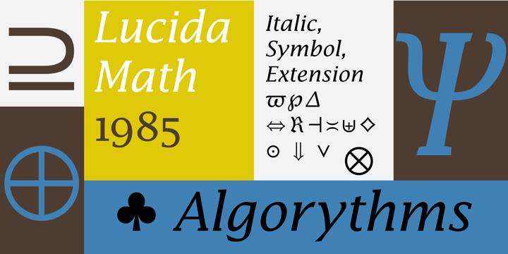 Lucida Math Font