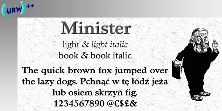 Example font Minister #1