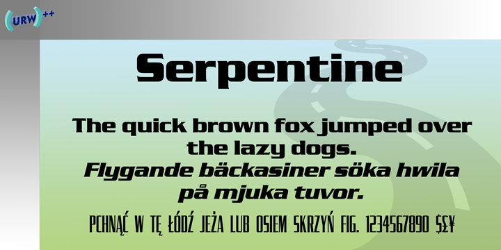 Example font Serpentine #1