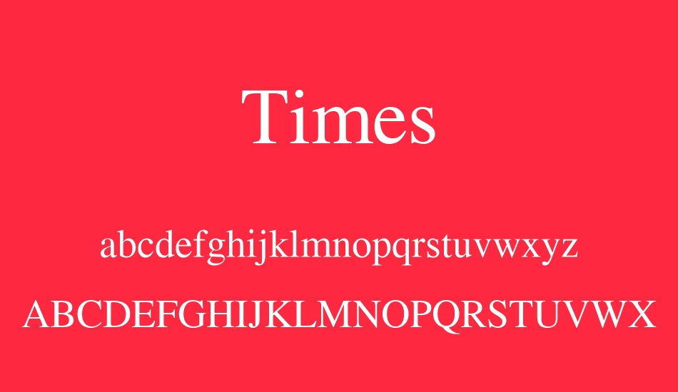 Example font Times #1