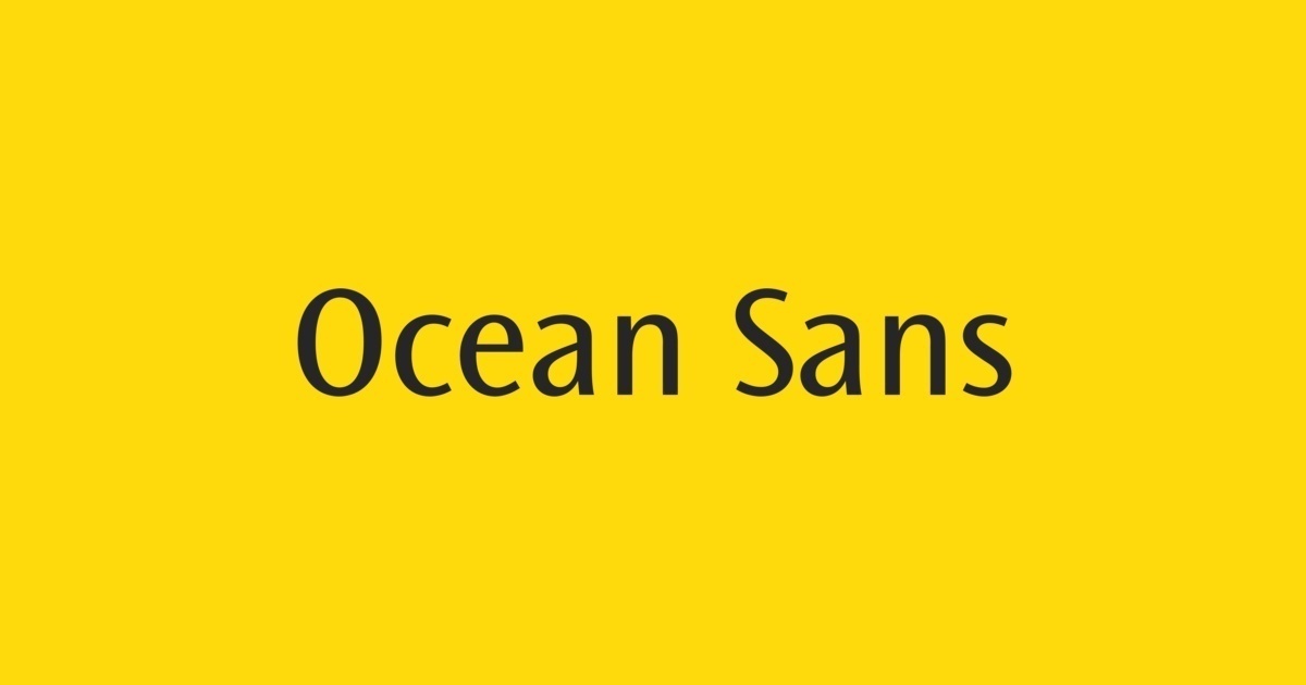 Example font Ocean Sans #1