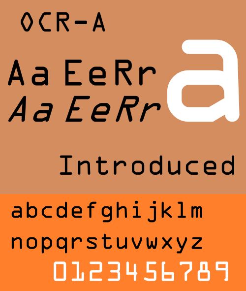 Example font OCR A #1