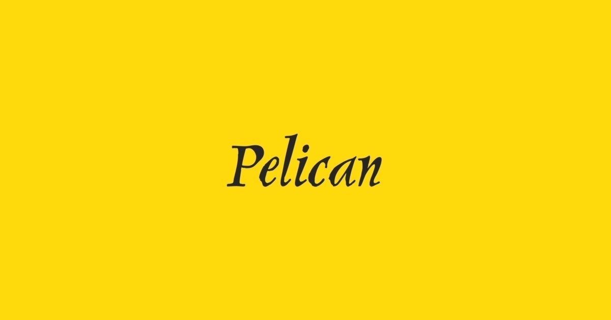 Example font Pelican #1
