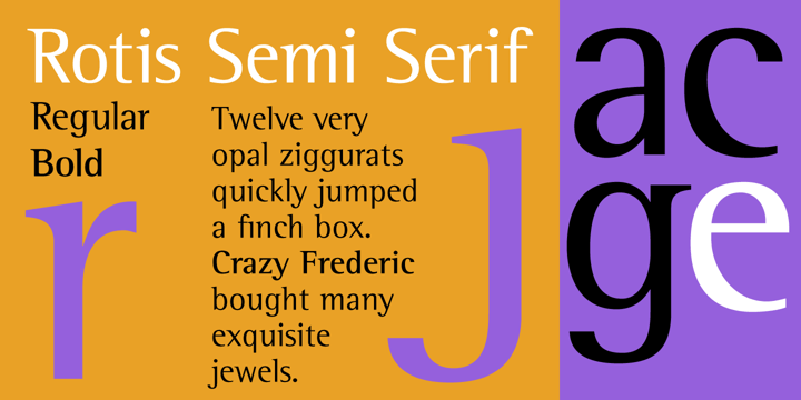 Example font Rotis Semi Sans #1