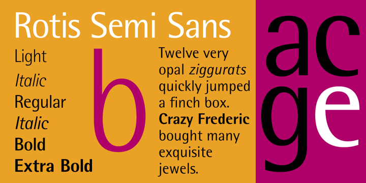 Example font Rotis SemiSans #1