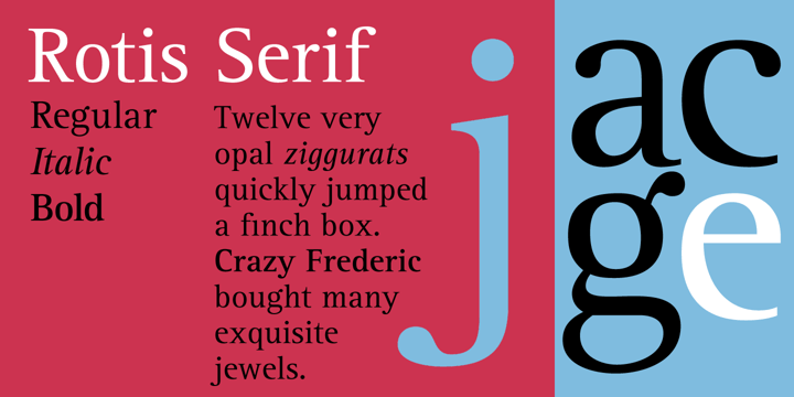 Example font Rotis SemiSerif #1