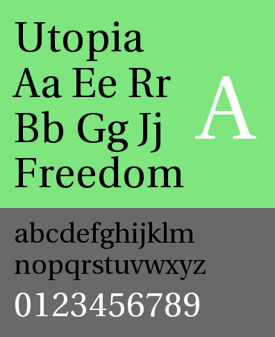 Example font Utopia #1