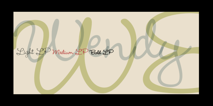 Example font Wendy #1