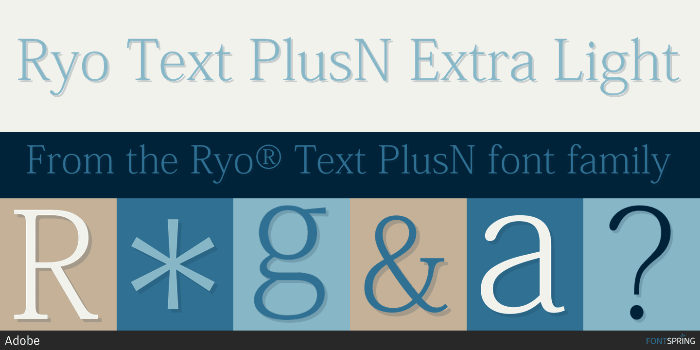 Example font Ryo Text PlusN #1