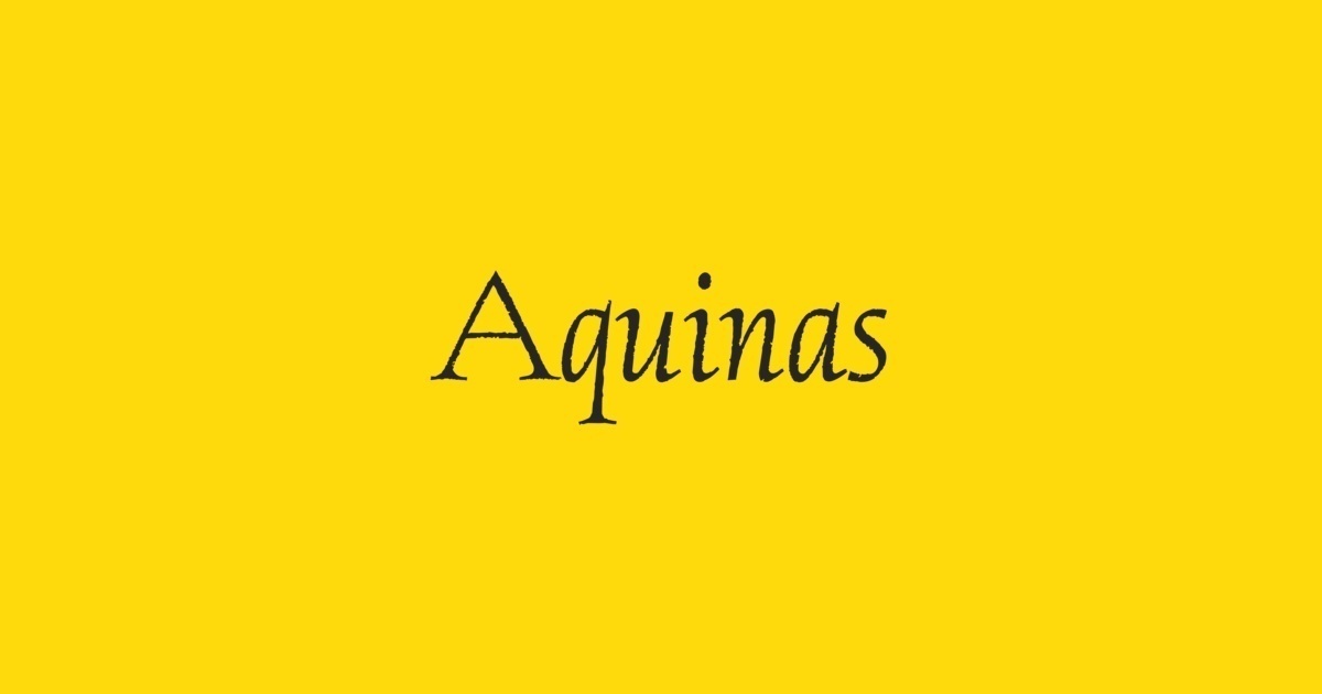 Example font Aquinas #1