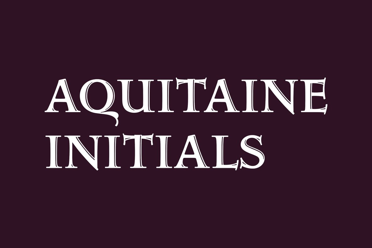 Example font Aquitaine Initials #1