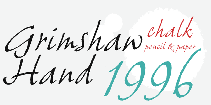 Example font ITC Grimshaw Hand #1