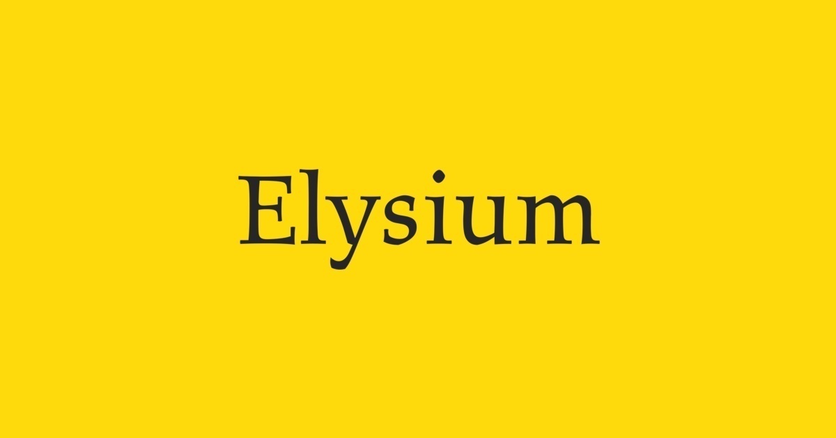 Example font Elysium #1