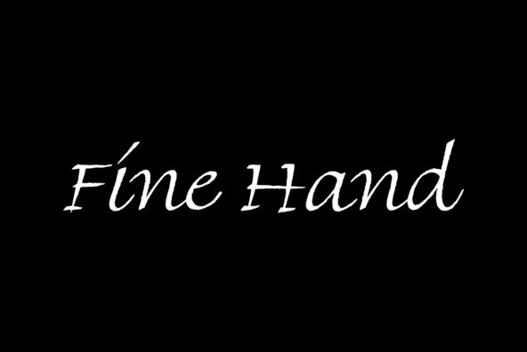 Example font Fine Hand #1