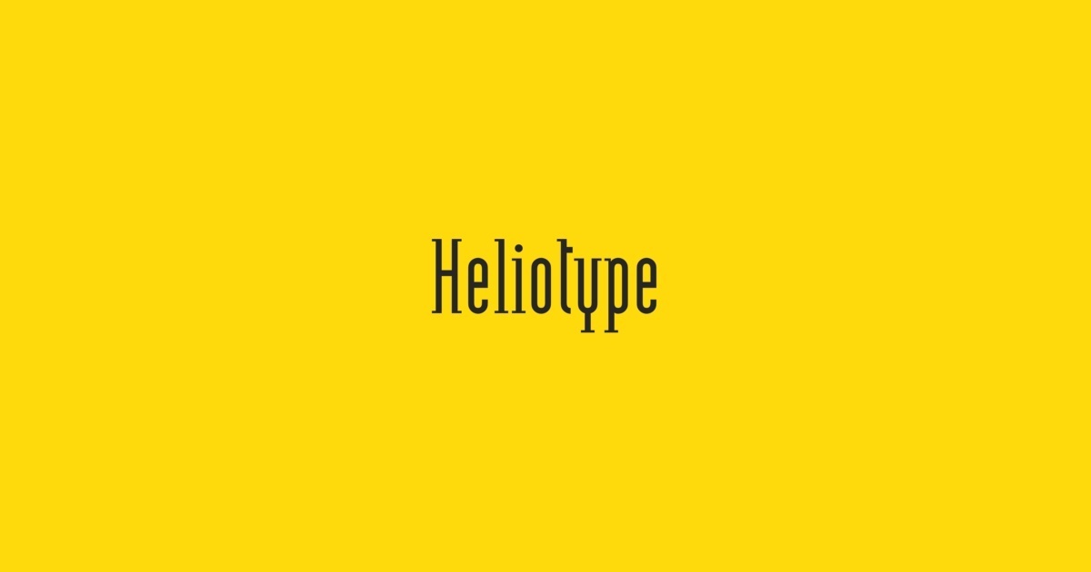 Example font Heliotype #1