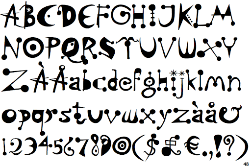 Example font Linotype Dropink #1