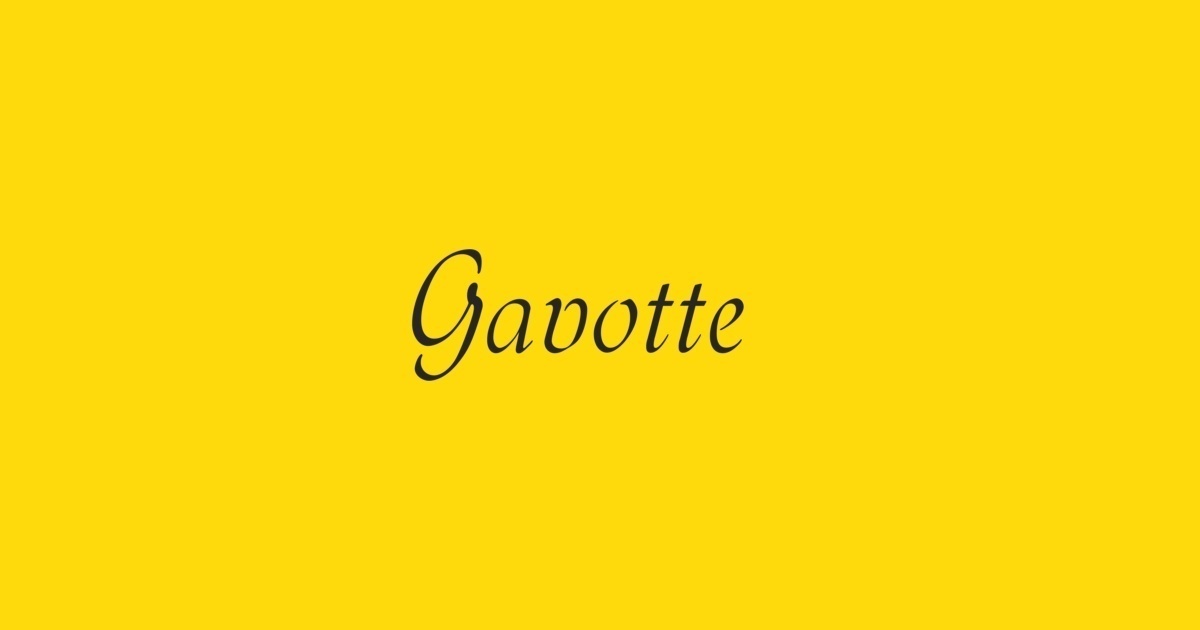 Example font Gavotte #1