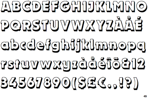 Example font Dynamo Shadow #1
