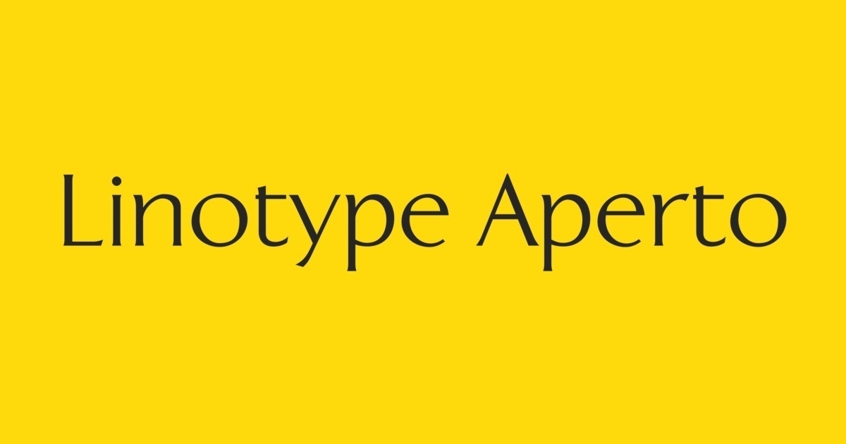 Linotype Aperto Font