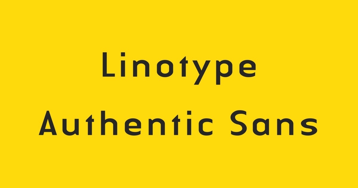 Example font Linotype Authentic Sans #1